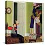 "Hiding the Presents", December 7, 1957-Richard Sargent-Stretched Canvas