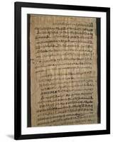 Hieratic Script on a Papyrus-null-Framed Premium Giclee Print