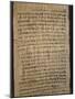 Hieratic Script on a Papyrus-null-Mounted Giclee Print