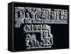 Hieroglyphic Bench, in Volcanic Tuff, Originating from Copan-null-Framed Stretched Canvas