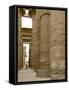 Hieroglyphic covered columns in hypostyle hall, Karnak Temple, East Bank, Luxor, Egypt-Cindy Miller Hopkins-Framed Stretched Canvas