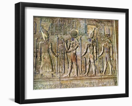 Hieroglyphic Relief, Temple of Kom Ombo, Egypt, 20th Century-null-Framed Giclee Print