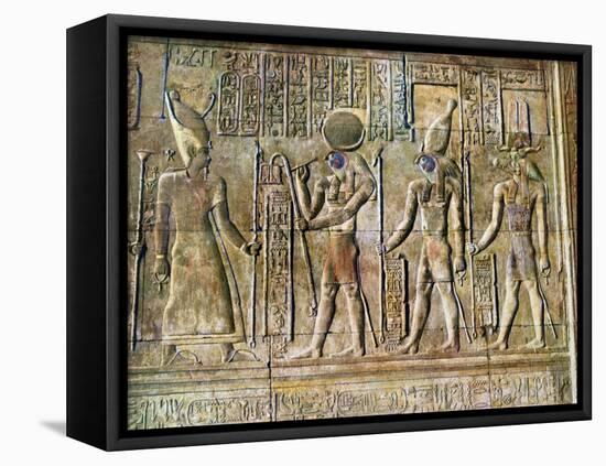 Hieroglyphic Relief, Temple of Kom Ombo, Egypt, 20th Century-null-Framed Stretched Canvas