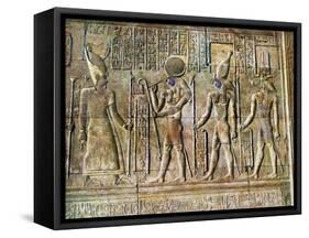 Hieroglyphic Relief, Temple of Kom Ombo, Egypt, 20th Century-null-Framed Stretched Canvas
