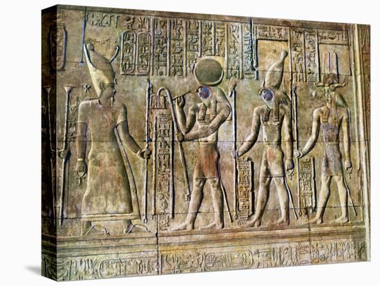 Hieroglyphic Relief, Temple of Kom Ombo, Egypt, 20th Century-null-Stretched Canvas