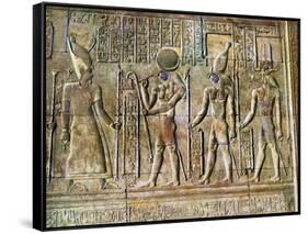 Hieroglyphic Relief, Temple of Kom Ombo, Egypt, 20th Century-null-Framed Stretched Canvas