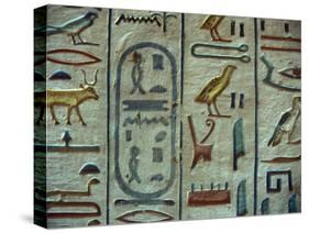 Hieroglyphic Symbols at the Tomb of Amon-her-Khopechef, Egypt-Stuart Westmoreland-Stretched Canvas