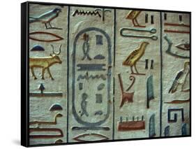 Hieroglyphic Symbols at the Tomb of Amon-her-Khopechef, Egypt-Stuart Westmoreland-Framed Stretched Canvas