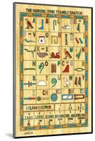 Hieroglyphic Transliteration-null-Mounted Premium Giclee Print