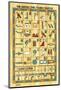 Hieroglyphic Transliteration-null-Mounted Premium Giclee Print