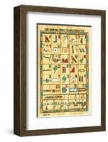 Hieroglyphic Transliteration-null-Framed Art Print