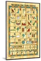 Hieroglyphic Transliteration-null-Mounted Art Print