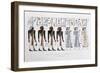 'Hieroglyphics from the Tombs of the Kings at Thebes, discovered by G Belzoni', 1820-1822-Charles Joseph Hullmandel-Framed Giclee Print