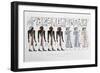 'Hieroglyphics from the Tombs of the Kings at Thebes, discovered by G Belzoni', 1820-1822-Charles Joseph Hullmandel-Framed Giclee Print