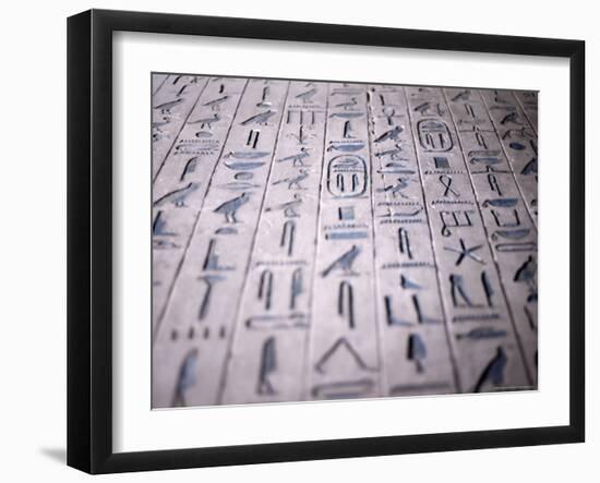 Hieroglyphics in the Interior of the Pyramid of Unas, Sakkara (Saqqarah), Egypt, Africa-Richard Ashworth-Framed Photographic Print
