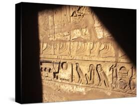 Hieroglyphics on Entrance to the Temple of Karnak-Mark Hannaford-Stretched Canvas