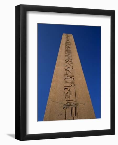 Hieroglyphics on the Obelisk in Hippodrome Square in Istanbul, Turkey, Europe-Short Michael-Framed Photographic Print