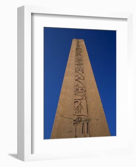 Hieroglyphics on the Obelisk in Hippodrome Square in Istanbul, Turkey, Europe-Short Michael-Framed Photographic Print