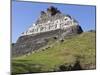 Hieroglyphs on Wall Facade of El Castillo Pyramid, Xunantunich Ancient Site, Cayo District, Belize-William Sutton-Mounted Premium Photographic Print