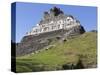 Hieroglyphs on Wall Facade of El Castillo Pyramid, Xunantunich Ancient Site, Cayo District, Belize-William Sutton-Stretched Canvas