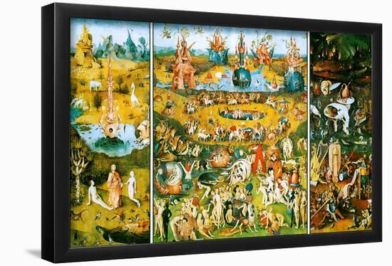 Hieronymus Bosch Garden of Earthly Delights Art Poster Print-null-Framed Poster