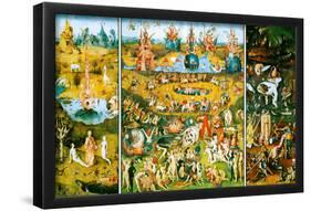 Hieronymus Bosch Garden of Earthly Delights Art Poster Print-null-Framed Poster