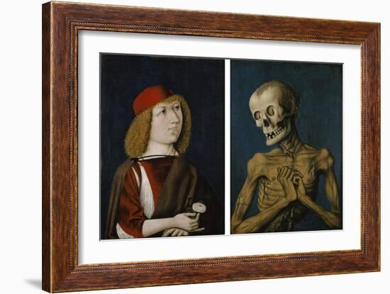 Hieronymus Tscheckenbürlin and the Personification of Death, 1487-German School-Framed Giclee Print