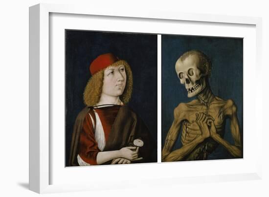 Hieronymus Tscheckenbürlin and the Personification of Death, 1487-German School-Framed Giclee Print