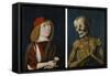 Hieronymus Tscheckenbürlin and the Personification of Death, 1487-German School-Framed Stretched Canvas