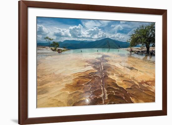 Hierve El Agua, Natural Rock Formations in the Mexican State of Oaxaca-javarman-Framed Photographic Print