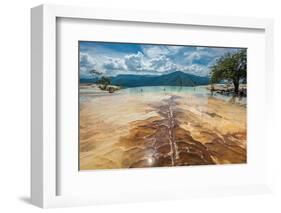 Hierve El Agua, Natural Rock Formations in the Mexican State of Oaxaca-javarman-Framed Photographic Print