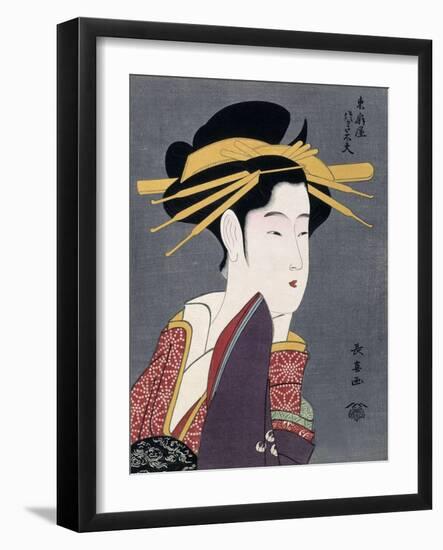 Higashi Ogiya Tsukasa-Dayu, Ca. 1792-Tsutaya Jûzaburô-Framed Giclee Print