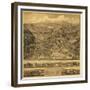 Higganum, Connecticut - Panoramic Map-Lantern Press-Framed Premium Giclee Print