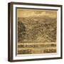 Higganum, Connecticut - Panoramic Map-Lantern Press-Framed Art Print