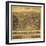 Higganum, Connecticut - Panoramic Map-Lantern Press-Framed Art Print