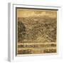 Higganum, Connecticut - Panoramic Map-Lantern Press-Framed Art Print