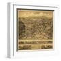 Higganum, Connecticut - Panoramic Map-Lantern Press-Framed Art Print