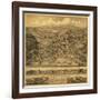 Higganum, Connecticut - Panoramic Map-Lantern Press-Framed Art Print