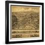 Higganum, Connecticut - Panoramic Map-Lantern Press-Framed Art Print