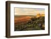 Higger Tor and Hathersage Moor, sunrise in autumn, Peak District National Park, Derbyshire, England-Eleanor Scriven-Framed Photographic Print