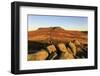 Higger Tor, autumn sunrise, Hathersage Moor, from Carl Wark Hill Fort, Peak District National Park,-Eleanor Scriven-Framed Photographic Print