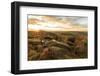 Higger Tor, Carl Wark Hill Fort and Hathersage Moor, sunrise in autumn, Peak District National Park-Eleanor Scriven-Framed Photographic Print