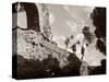 High Adventure: Children Climbing Amongst the Ruins of a Castle, 1950-null-Stretched Canvas
