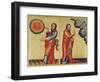 High Altar of St. Peter's in Hamburg: Division of Waters and Creation of the Sun, Moon and Stars-Master Bertram of Minden-Framed Giclee Print