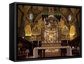 High Altar, St. John's Cocathedral, Valletta, Malta, Europe-Nick Servian-Framed Stretched Canvas