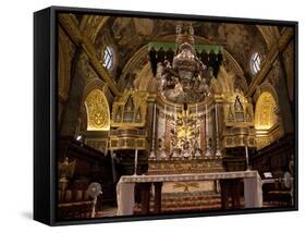 High Altar, St. John's Cocathedral, Valletta, Malta, Europe-Nick Servian-Framed Stretched Canvas