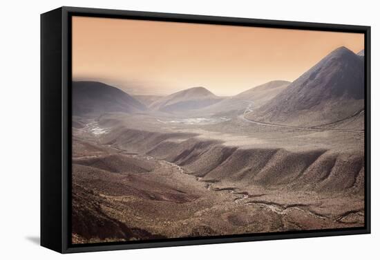 High Altitude Atacama Desert Landscape Near Tatio Geyser Field at Sunset, Chile, South America-Kimberly Walker-Framed Stretched Canvas