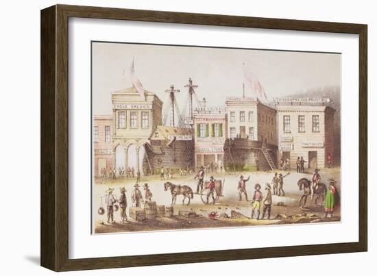 High and Dry, from 'Mountains and Molehills' or a 'Burnt Journal', 1855-Francis Samuel Marryat-Framed Giclee Print