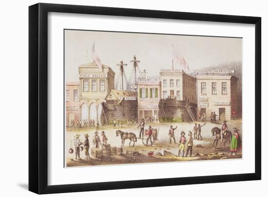 High and Dry, from 'Mountains and Molehills' or a 'Burnt Journal', 1855-Francis Samuel Marryat-Framed Giclee Print