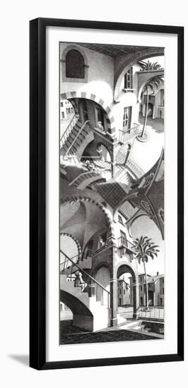 High and Low-M^ C^ Escher-Framed Art Print